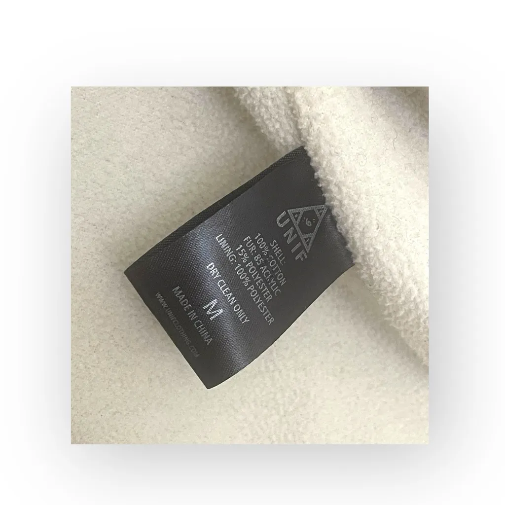 Deadstock: new UNIF 𖤐 Army Faux Fur Sherpa Utility Military Jacket 𖤐 Olive M - Image 13