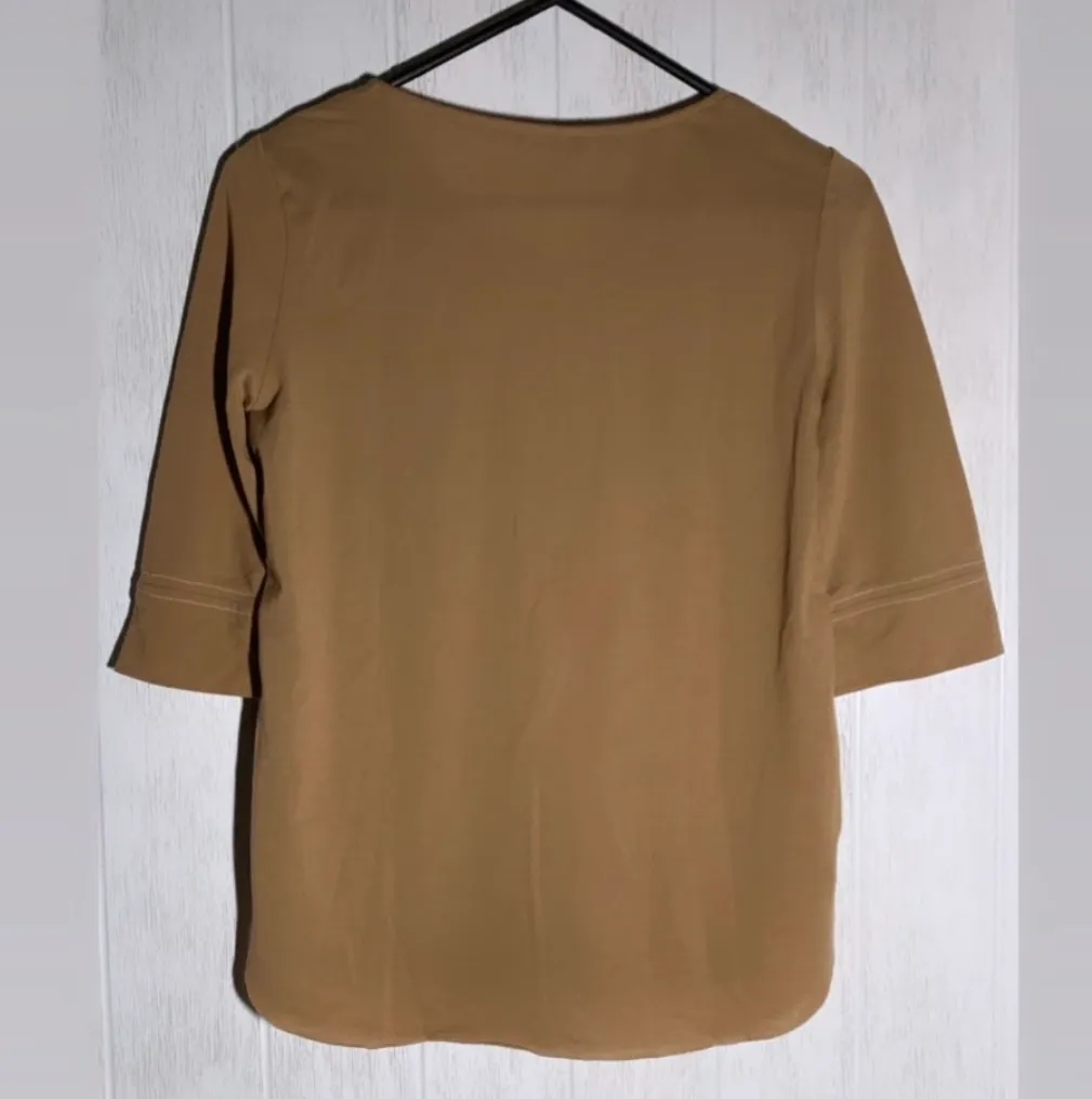 W&B Collection Brown 3/4 Sleeve Top - Image 2