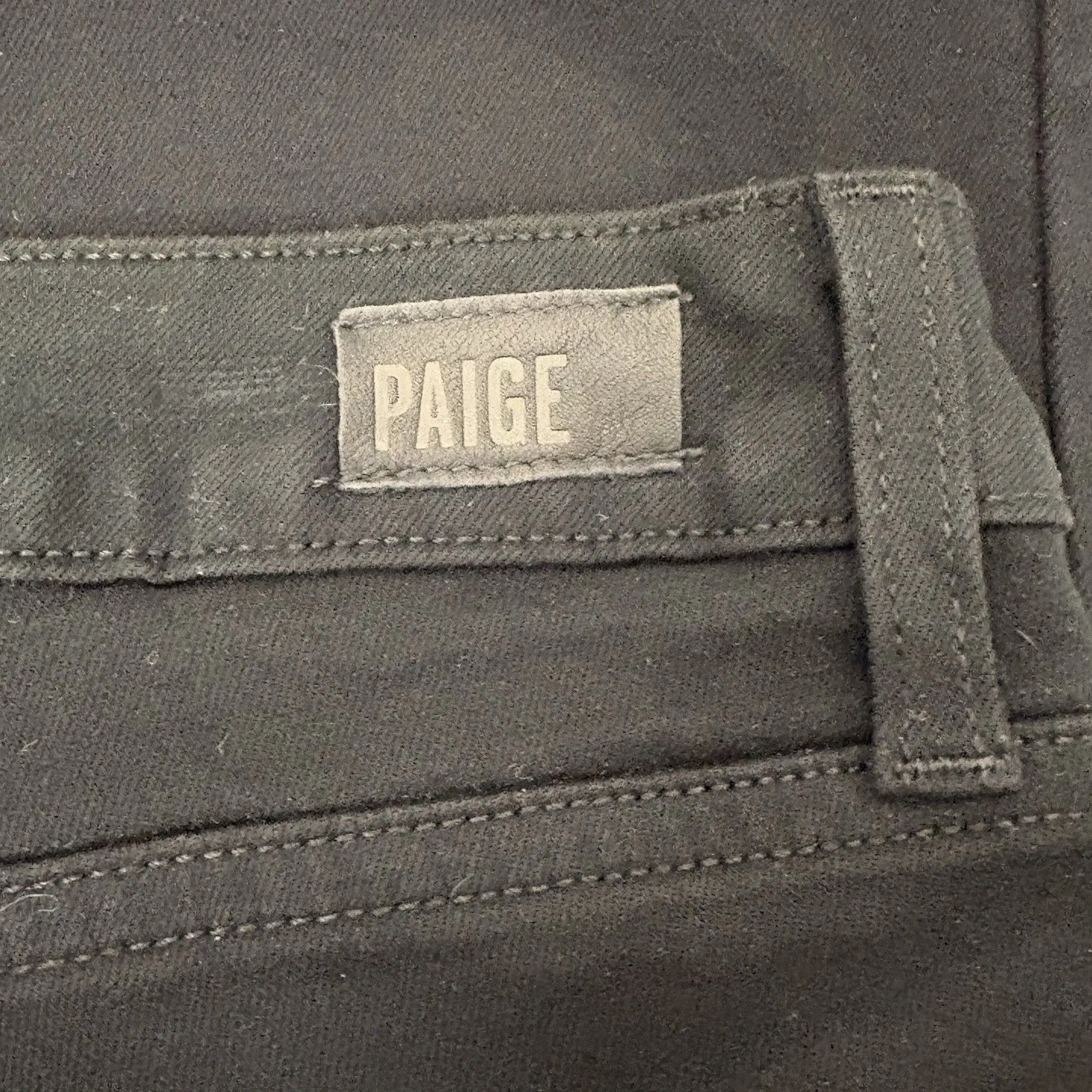 Paige Verdugo Ankle Black Shadow Denim Mid Rise Skinny Jeans Womens Size 34 NWT - Image 8