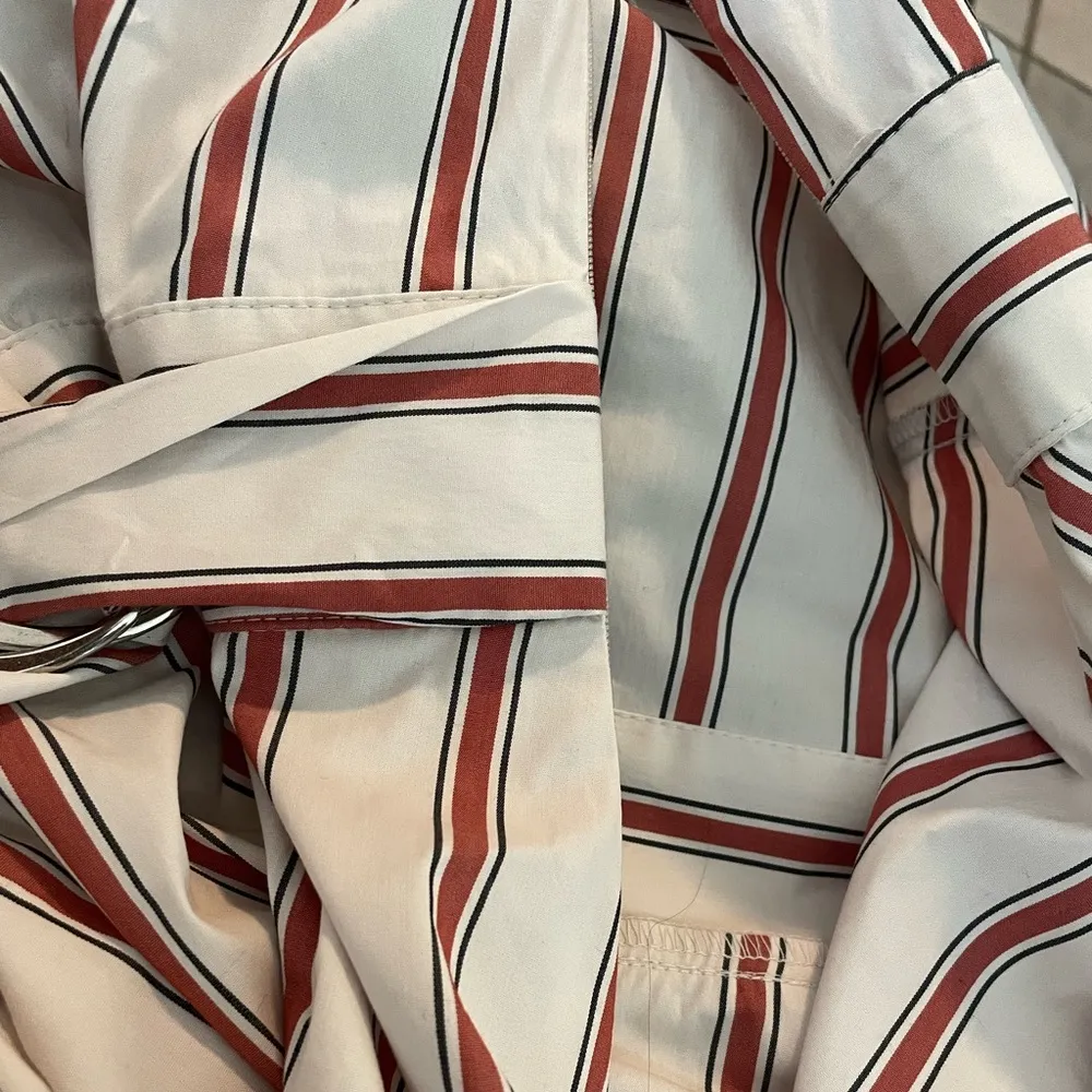 Lane Bryant Womens Shirt Blouse Stripe Faux Wrap Long Sleeve Red Plus Size 26 - Image 13