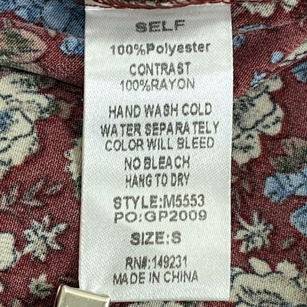 Kori America Floral Elastic Waist Boho Dress Size Small S Womens - Image 4