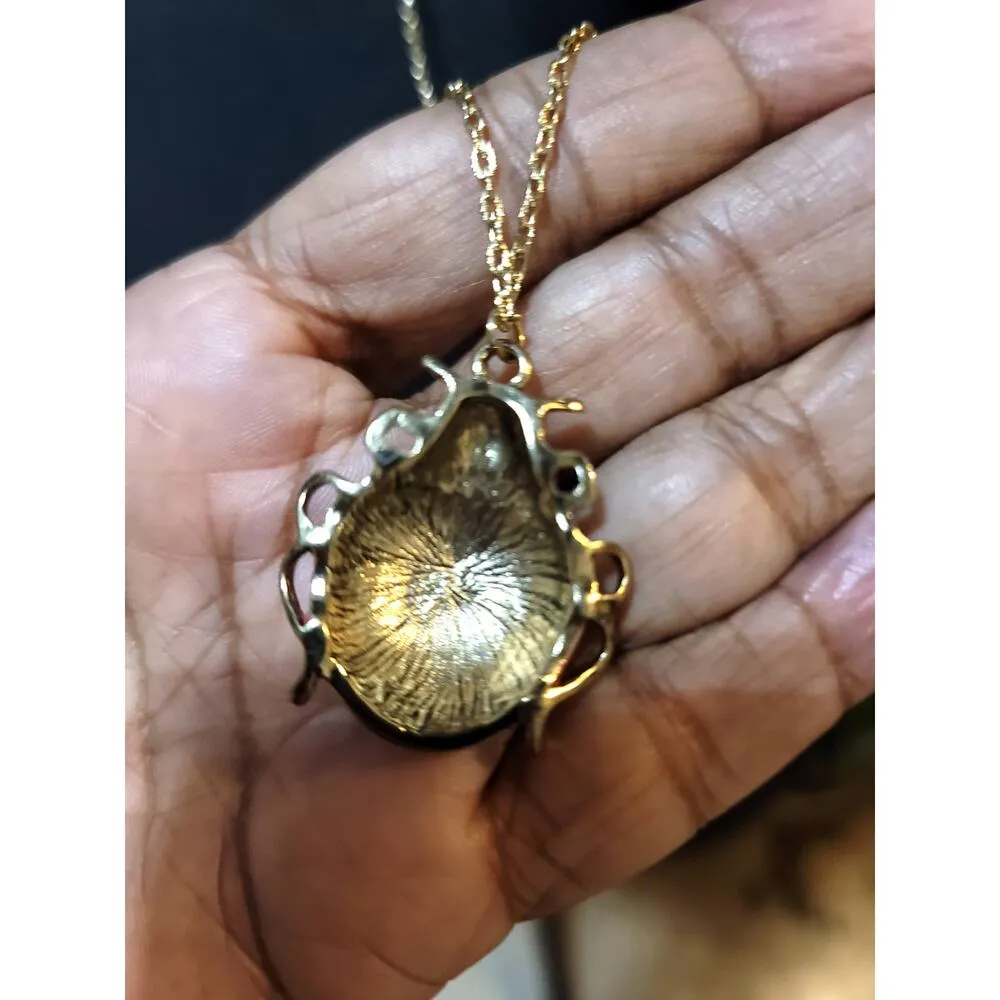 Women's Ladybug Pendant Necklace Lobster Clasp Gold Chain Red Rhinestone Charm - Image 6