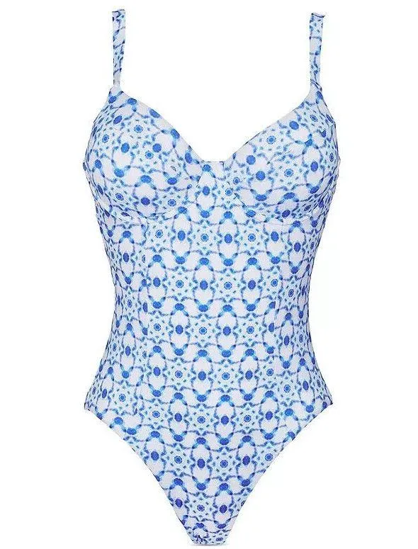 Vilebrequin Women’s Blue Ikat Medusa One Piece‎ Swimsuit Size 8 - Image 4