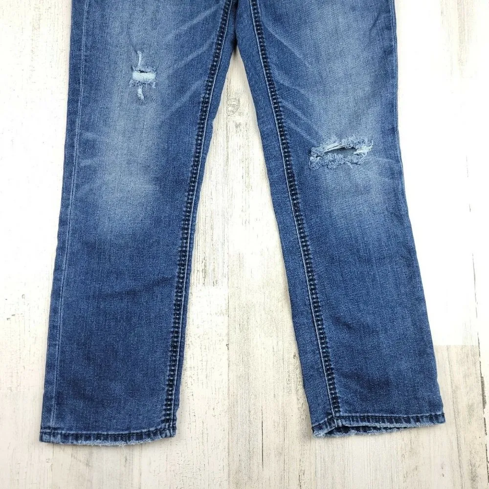 Silver Jeans Aiko Super Stretch Distressed Blue Denim Women's Size 26 EUC - Image 3