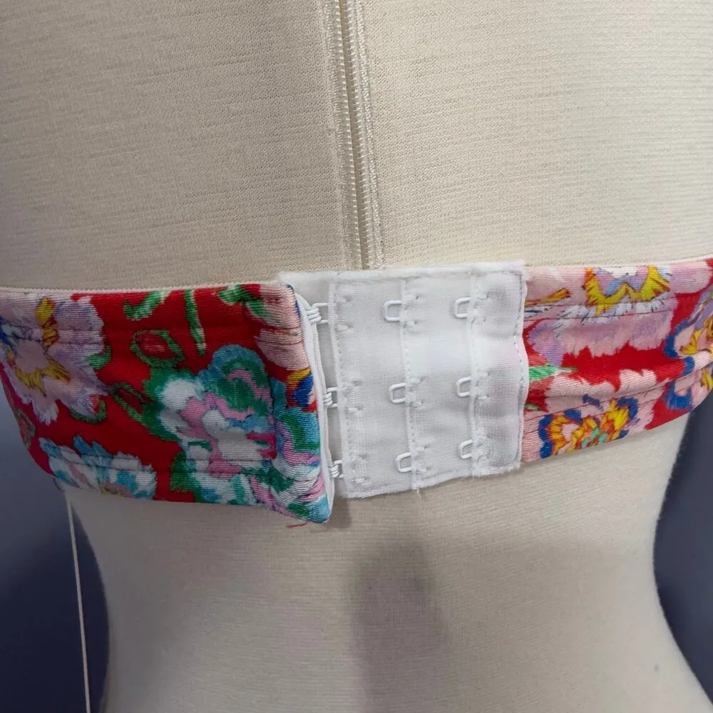 Women's Floral Twisted Bandeau Bikini Top - Sunburst Multi - Size XS - Image 5