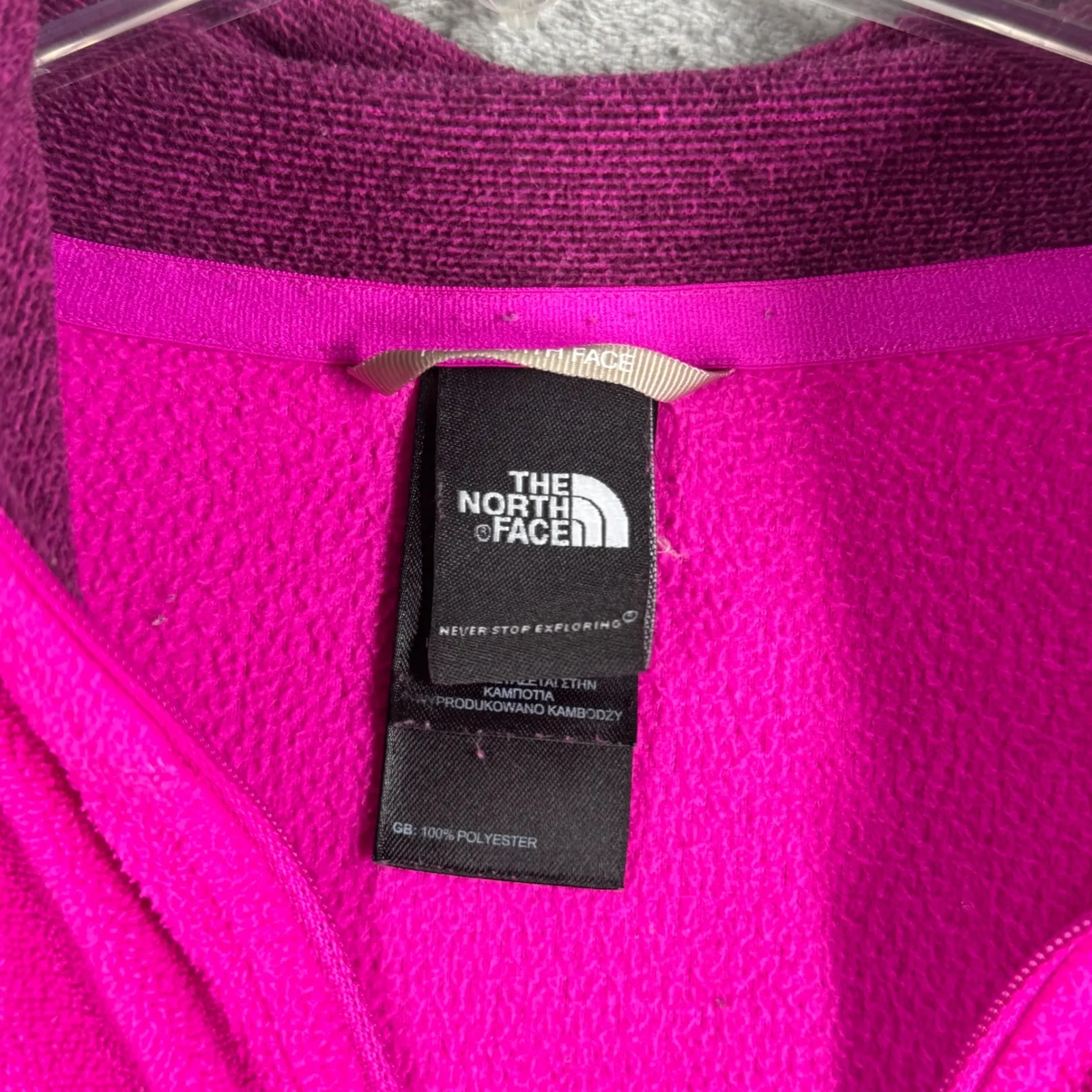 The North‎ Face Fleece Pullover Women M Pink 1/4 Zip Outdoor Hiking Athleisure - Image 7