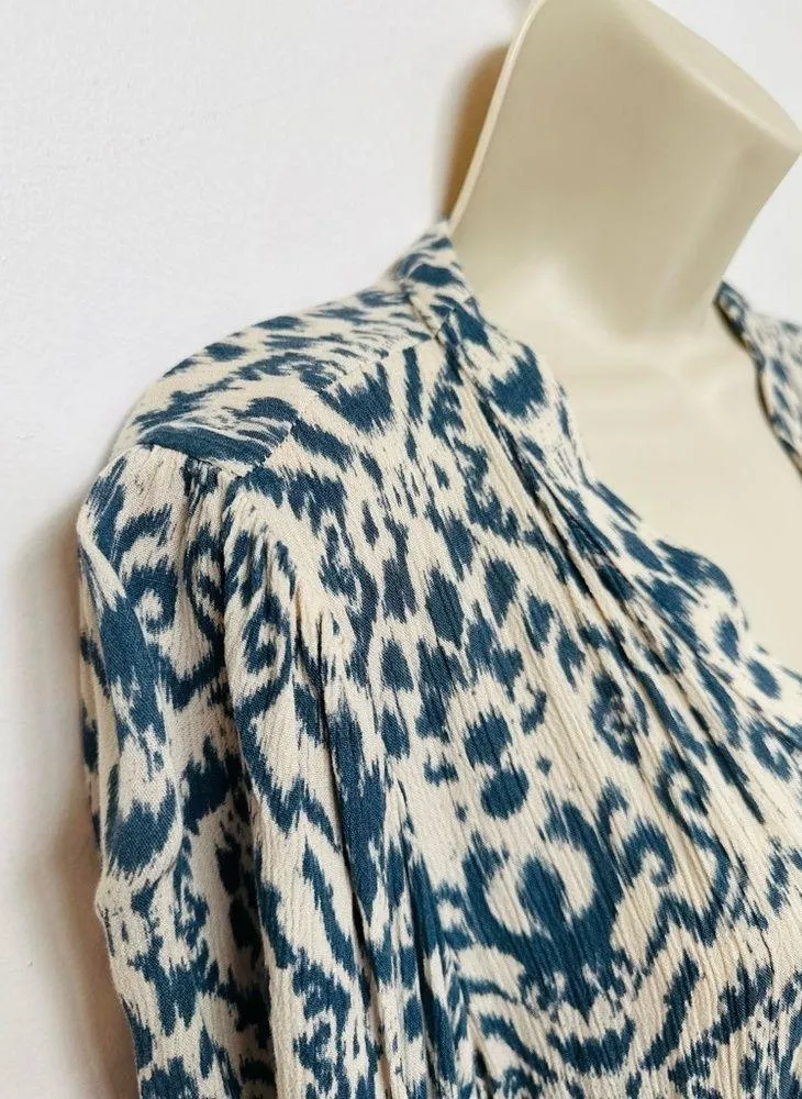 Evereve Roan & Ryan Long Sleeved Belted, Lined Shorts Romper Size L Blue Size L - Image 7