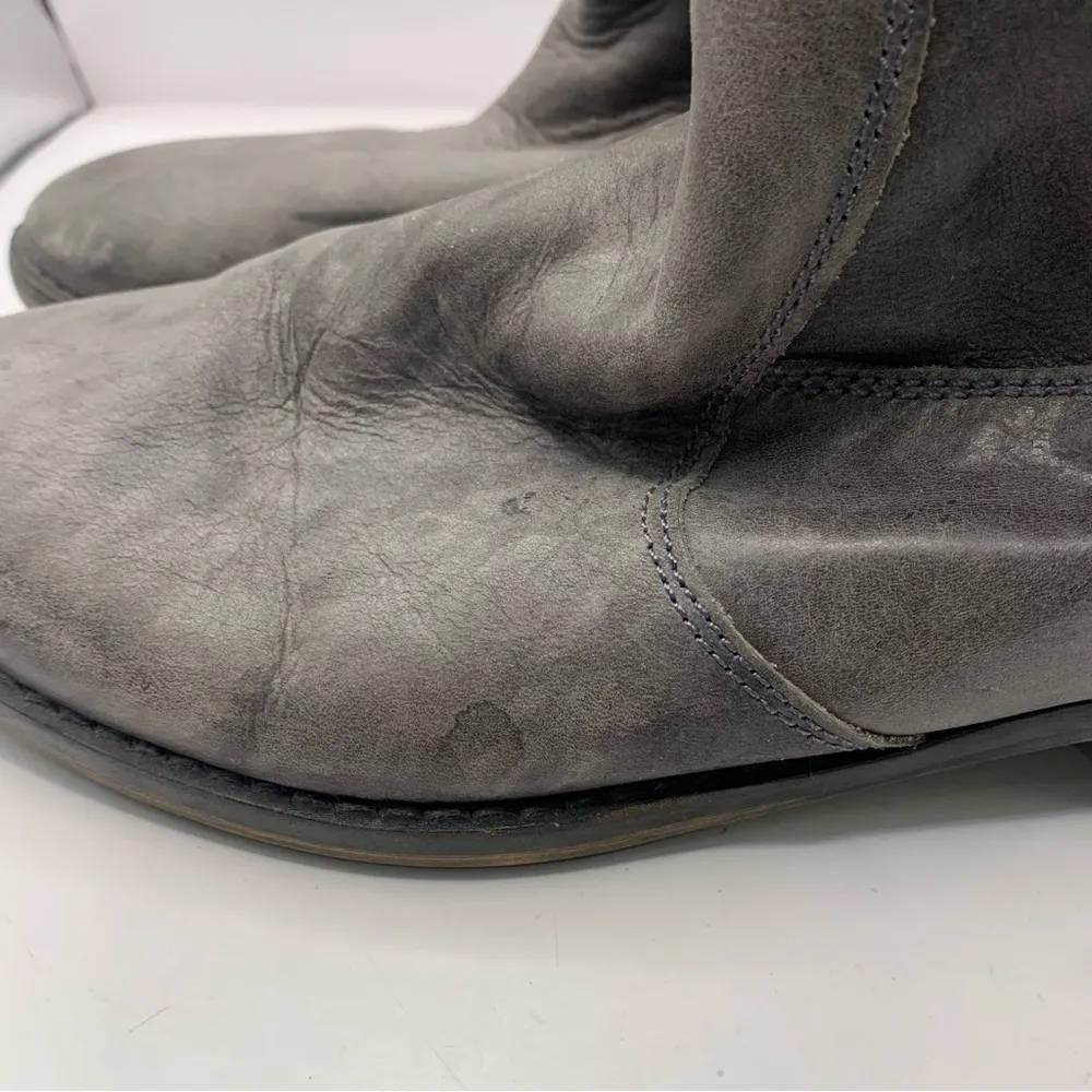 Sixty Seven Mid Calf Boots EUR 39 Women’s Size 8.5 Gray Leather Anthropologie - Image 3