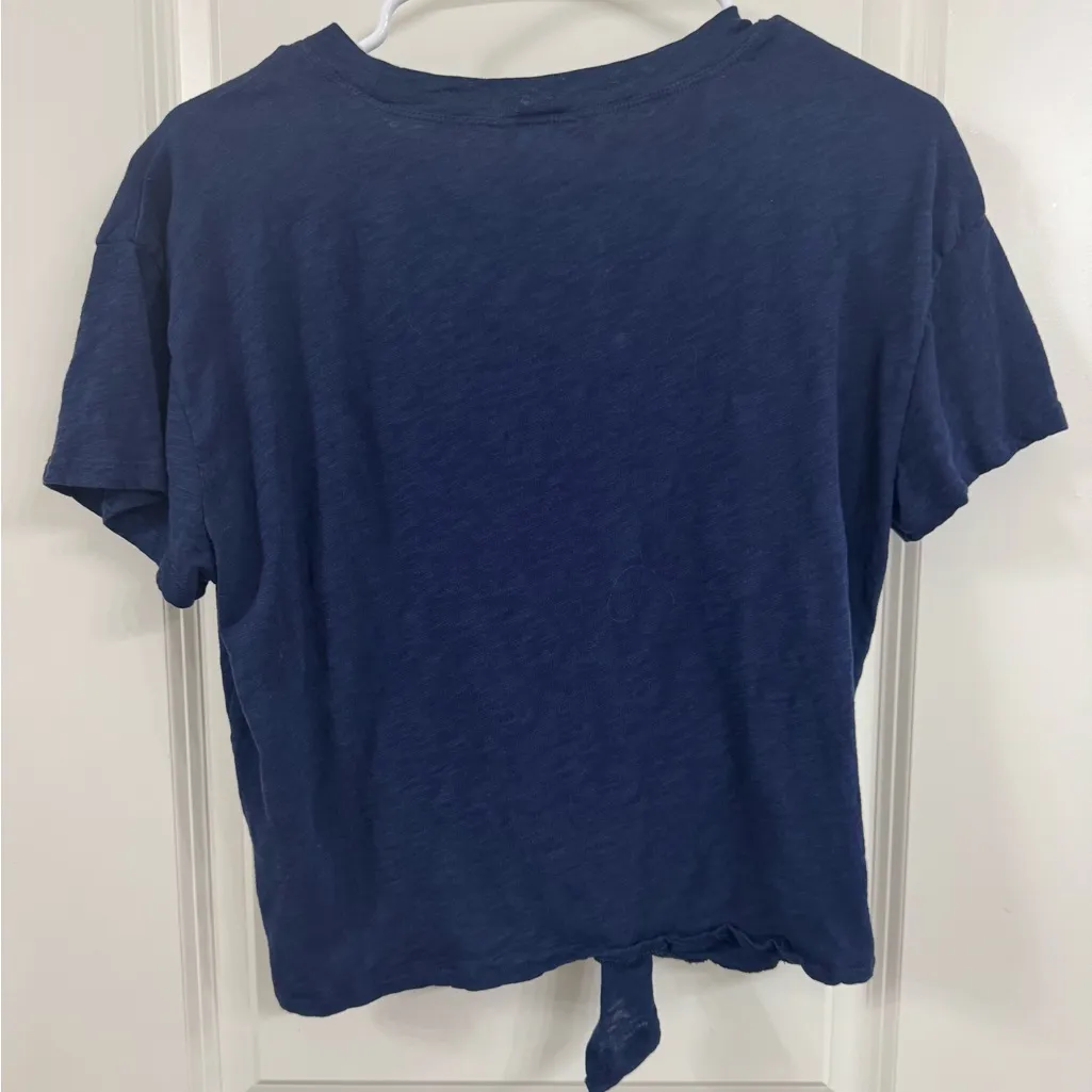 Caslon Dark Blue Short Sleeve Tee with Pocket - Image 3