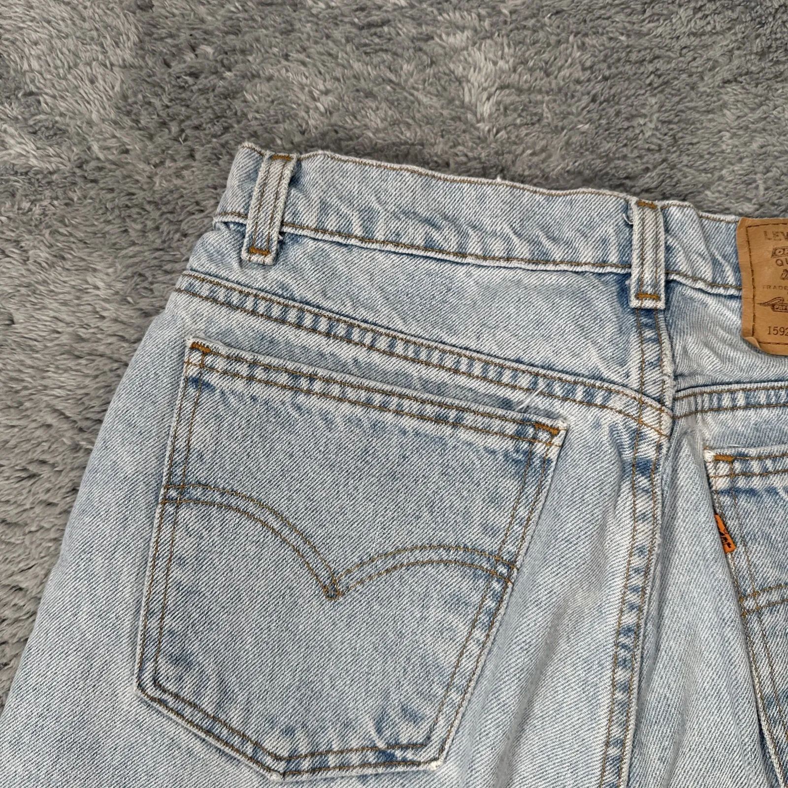 VTG Levi's Jeans Womens Size 14 Medium Blue 15921 921 Tapered Leg Orange Tab 30 - Image 5