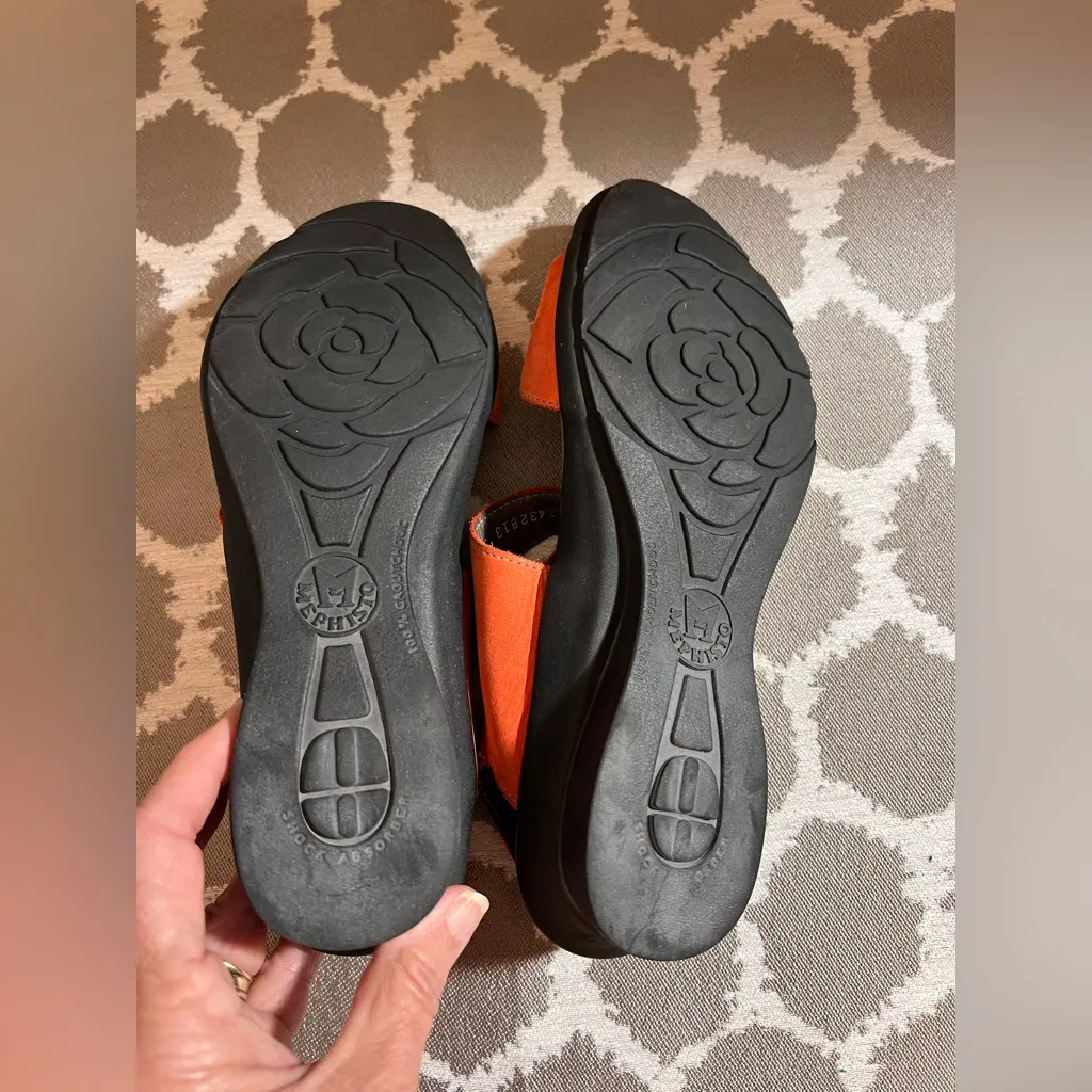 Mephisto Women's Vibrant Orange Sandals colorful comfort Portugal US 6.5 - Image 5