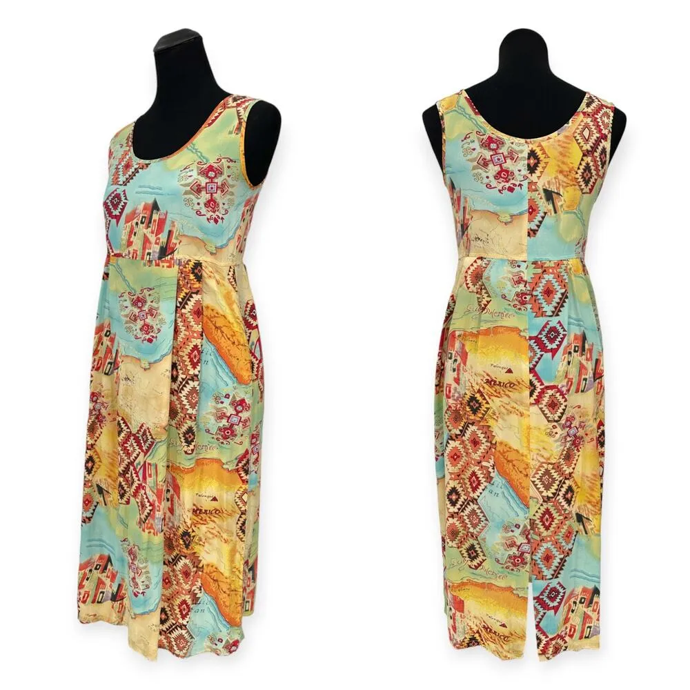 Jams World | XS | VINTAGE Puerta Del Sol Mexico Sleeveless Hawaiian Janice Dress - Image 2