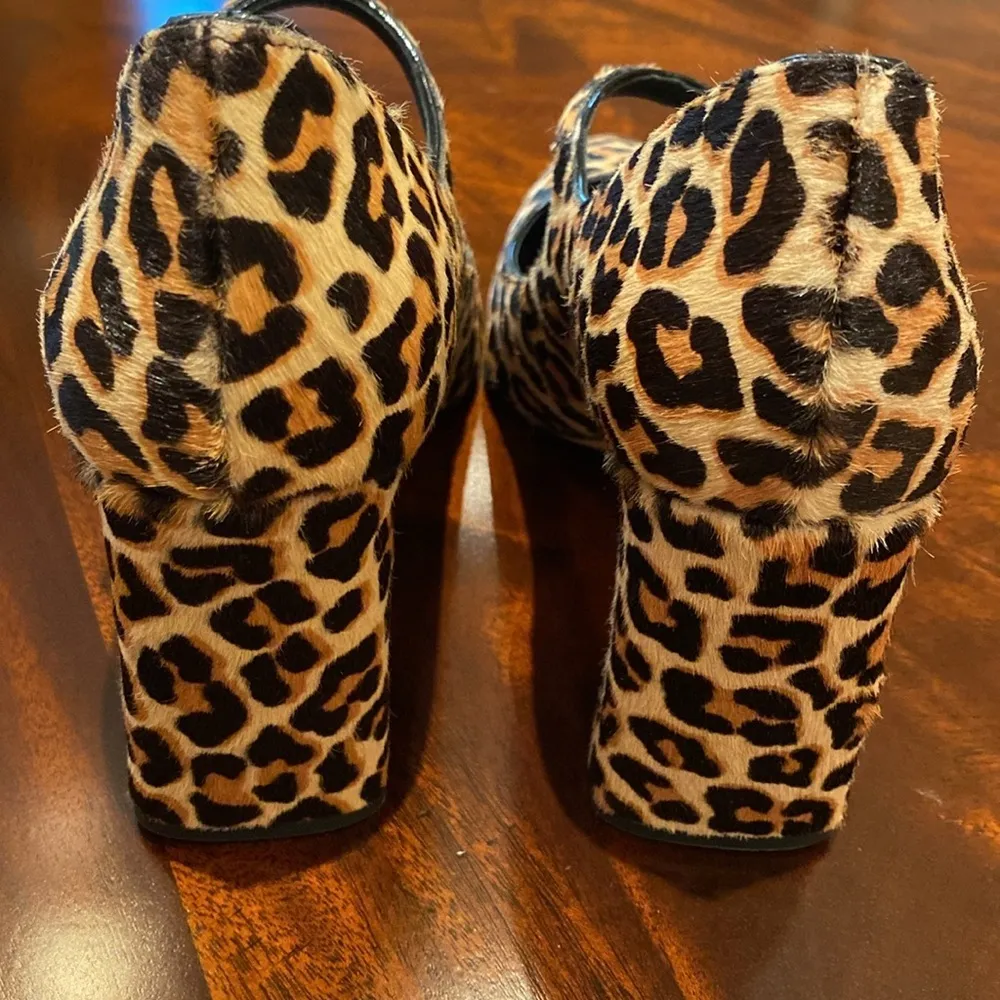Kate Spade Maren Lovely Leopard Print Pumps Leather Mary Jane Sz 7.5B - Image 6
