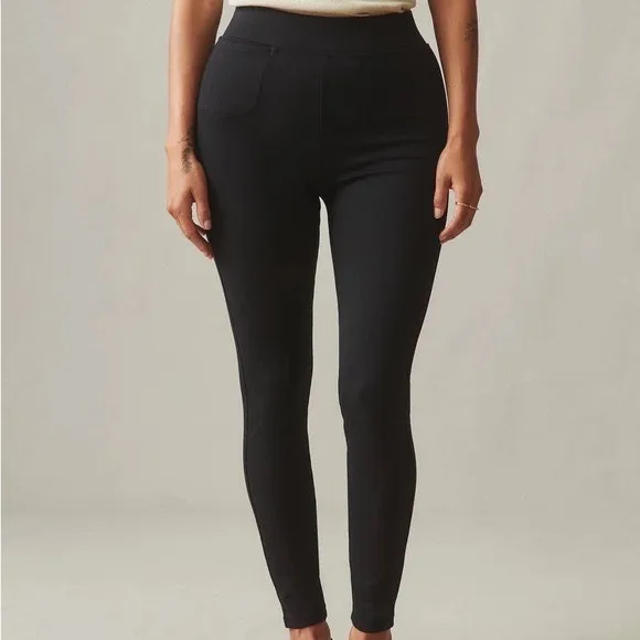 American Giant Womens Black Leggings Pants Size 4 Pockets Made in USA - Image 7