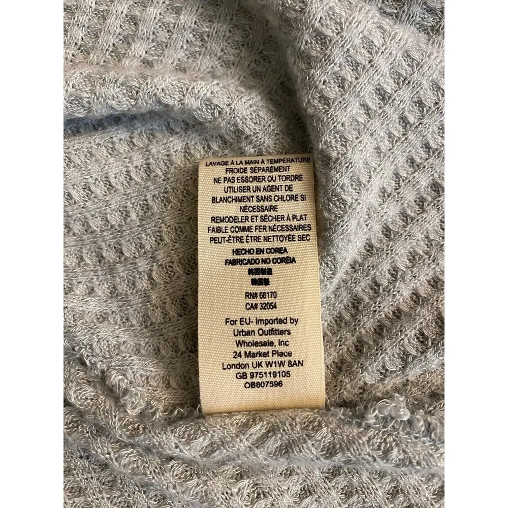 We The Free Free People Gray Waffle Knit High-Low Tank Top Size Small - Image 7