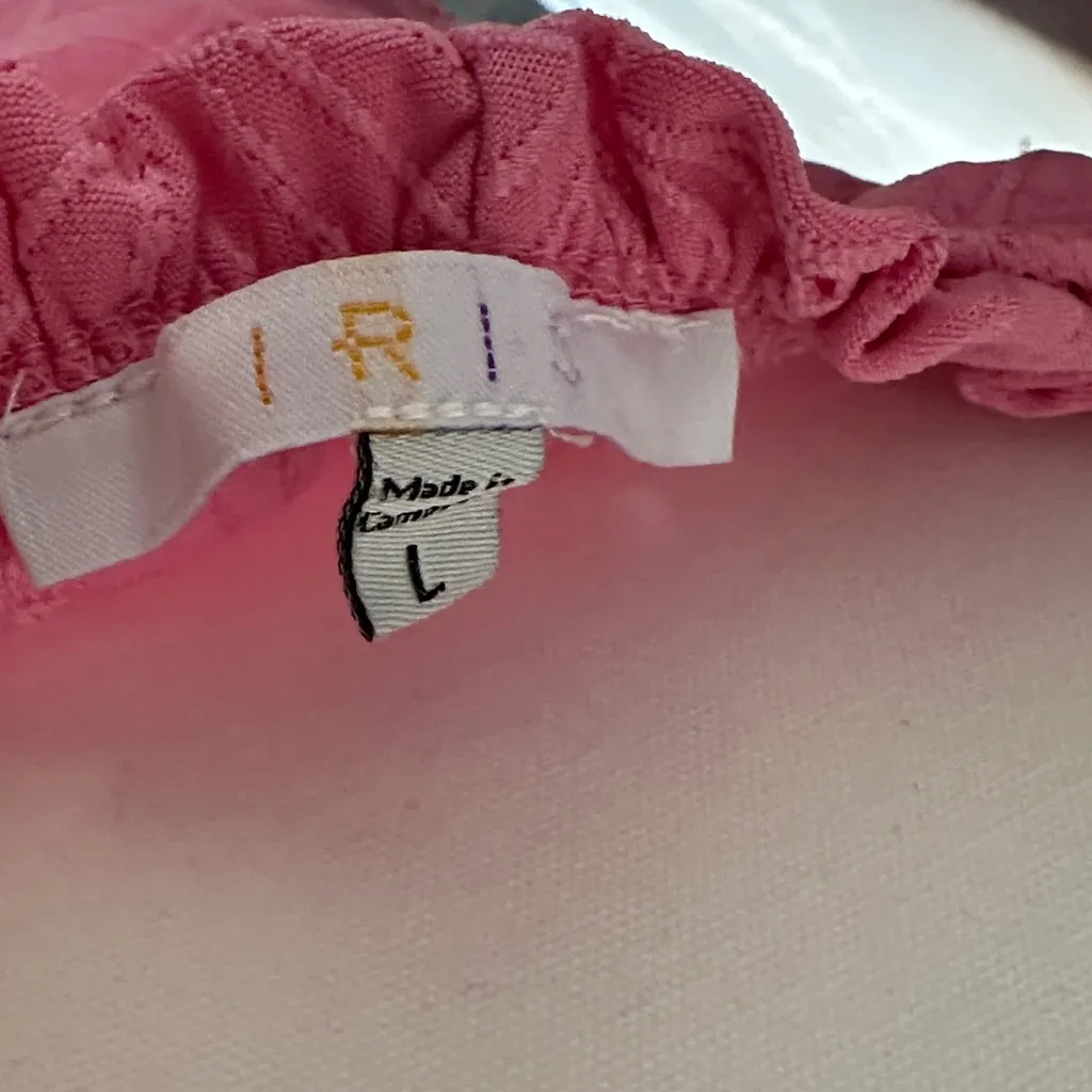 Iris Pink Eyelet Blouse with Tie Front - Image 2