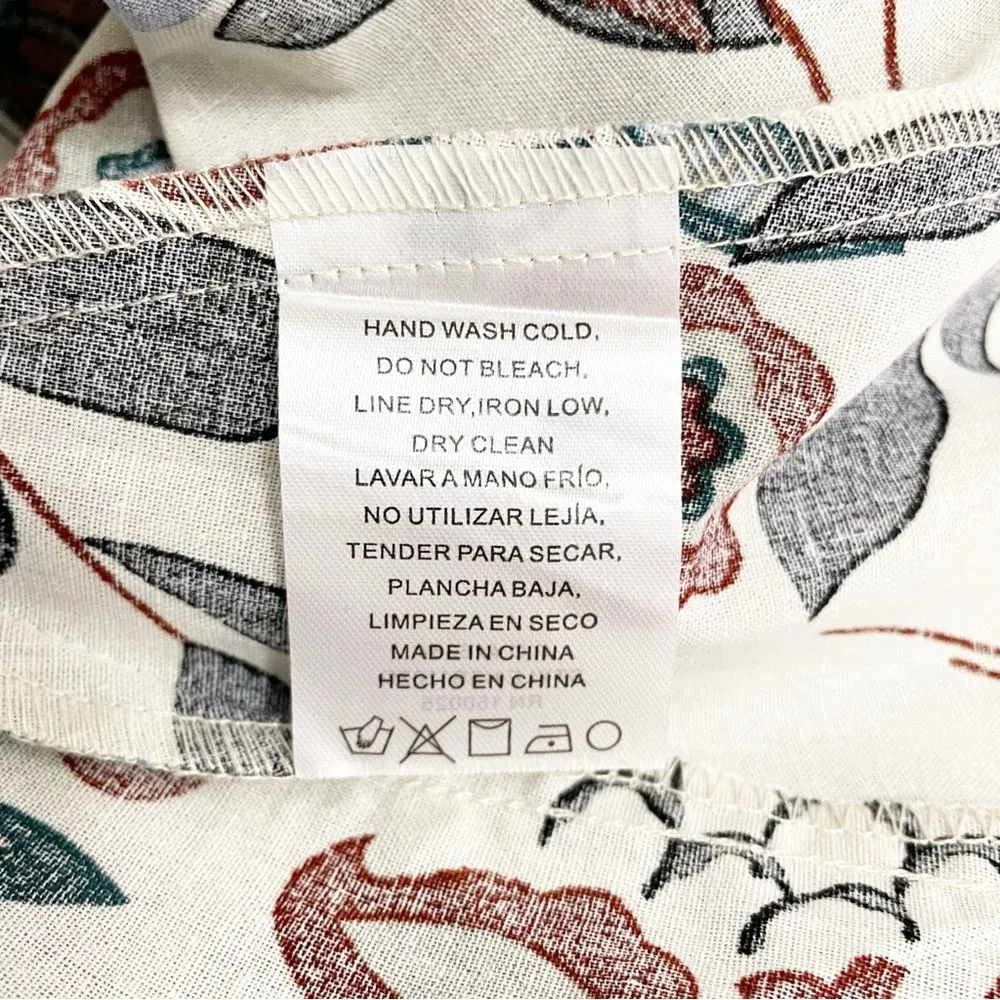 NWT Bohme Jacqui The Label Boho Floral Long Sleeve Belted Midi Dress Size Medium - Image 14