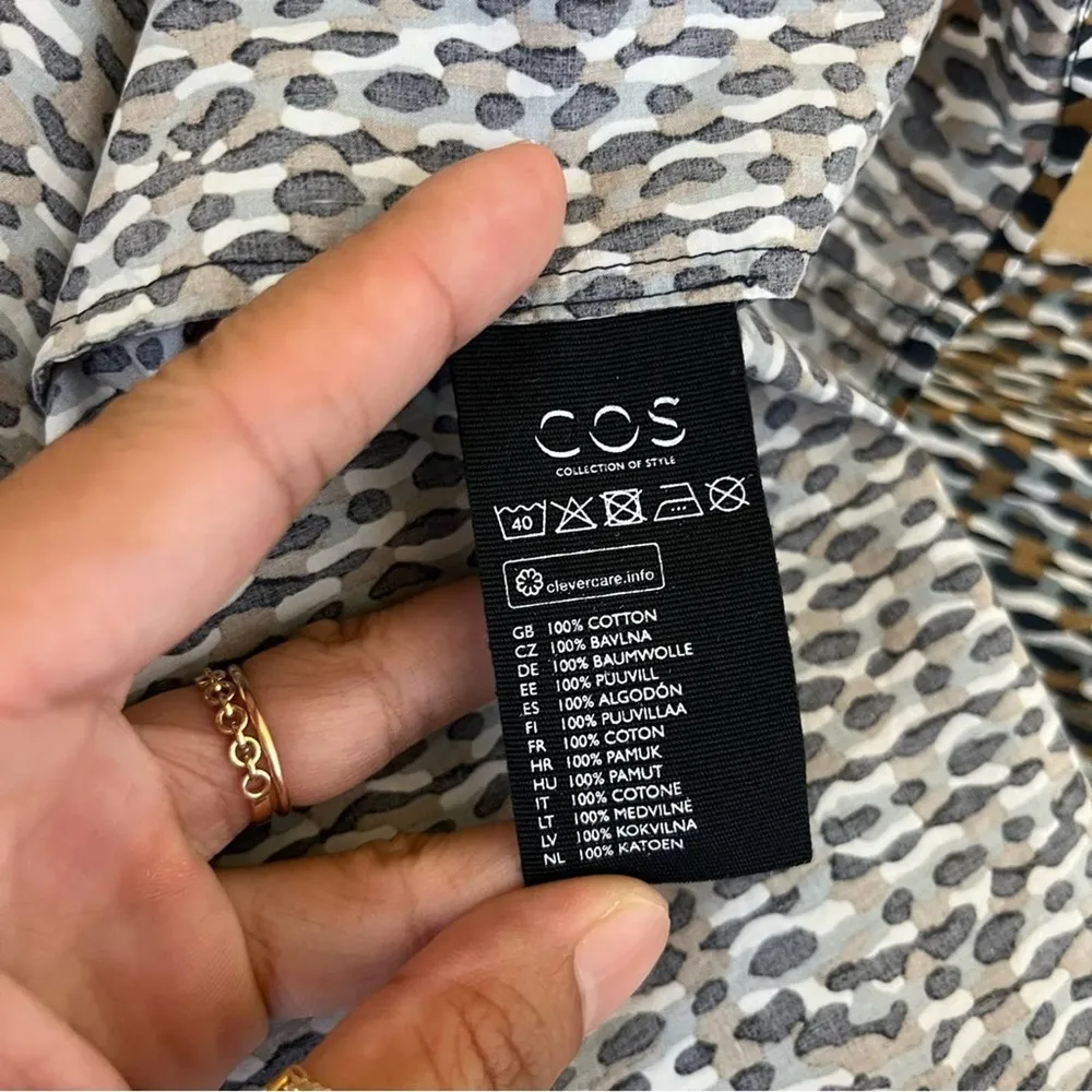 COS Blurred Dot Button Down Shirt - Image 7