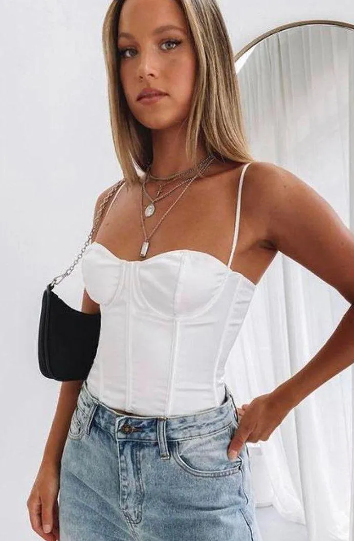 Beginning Boutique Satin Corset Top - Image 4