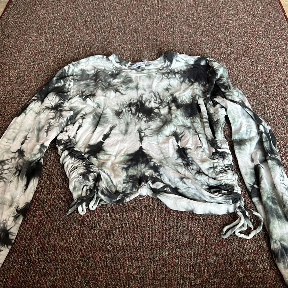 Young fabulous & broke tie dye ruched sides top M - Image 4