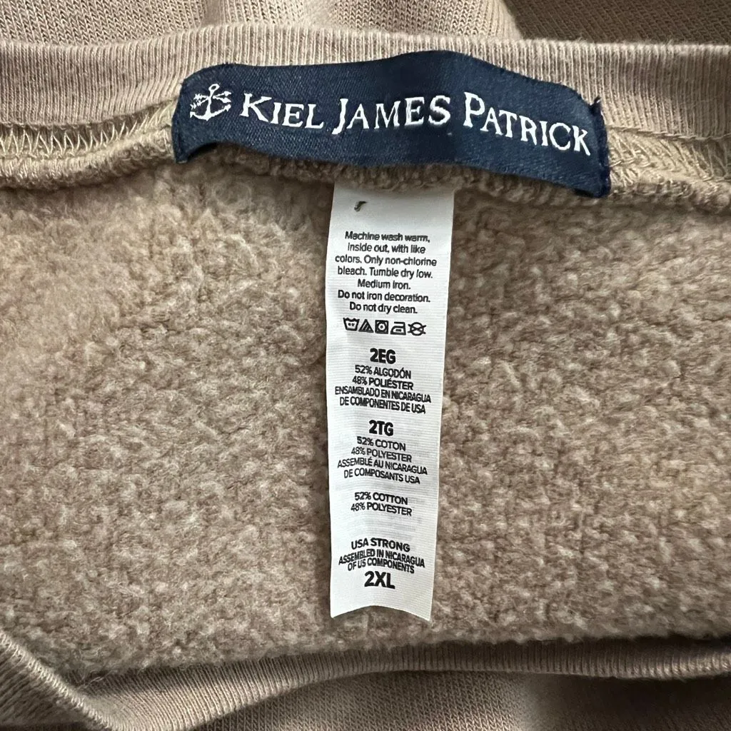 Kiel James Patrick Fall Apples & Cider Sweatshirt Beige Graphic Pullover 2XL - Image 4