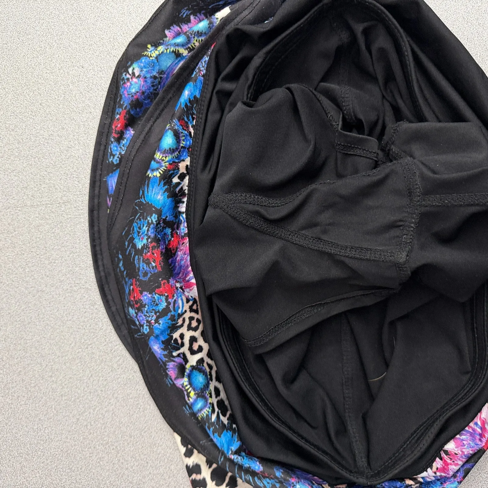 Lucky In Love Skirt Womens Medium Skort Leopard Floral Tier Tennis Pickleball Black - Image 7