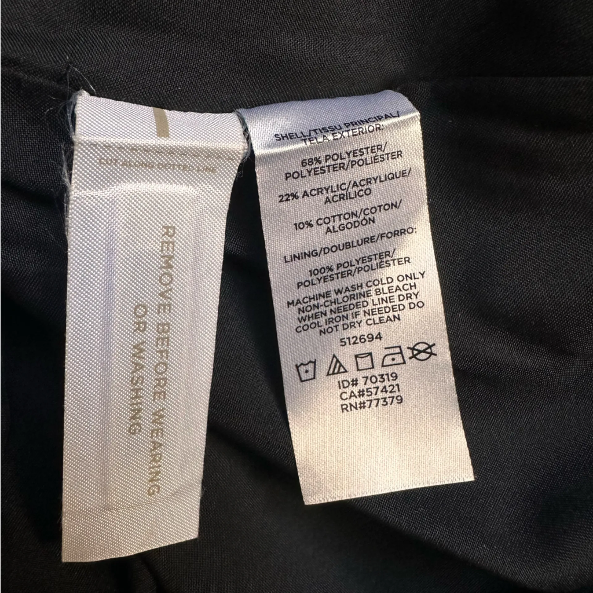 Ann Taylor Petite Tweed Mini Skirt Black White Metallic 2P Button Detail Lined - Image 7