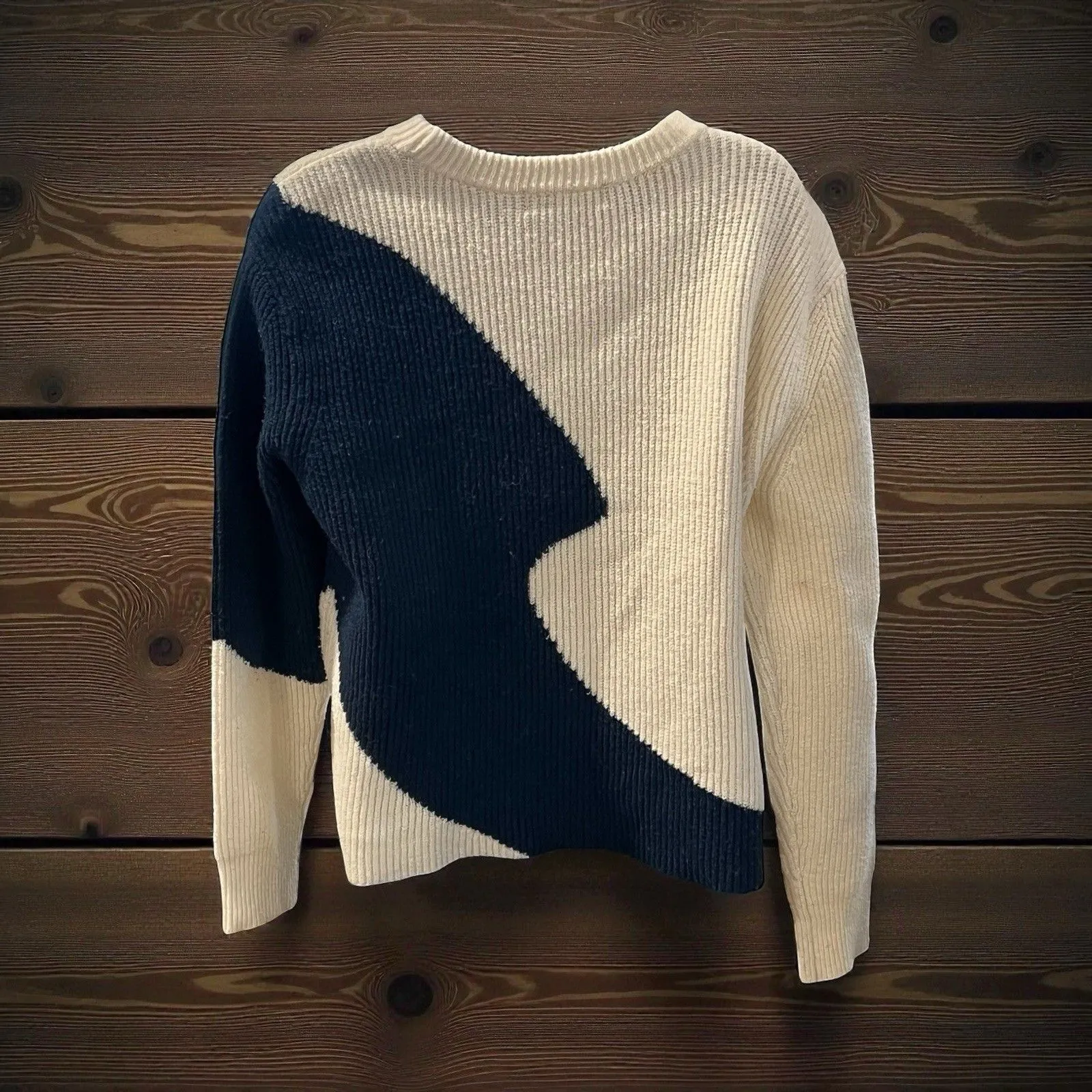 Derek Lam Color Block Knit Sweater Size Medium - Image 6