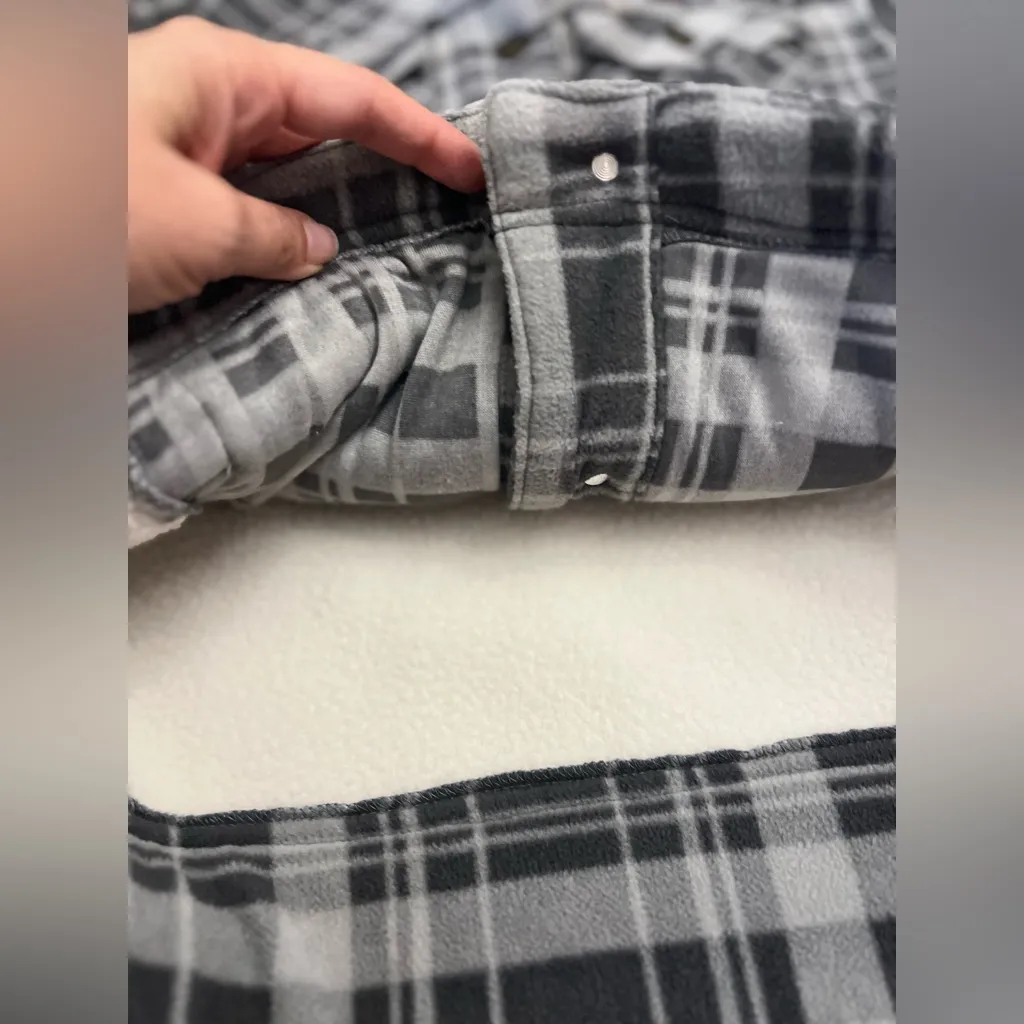 Wrangler Retro Texas A&M Sherpa Lined Plaid Jacket Women’s Small NWOT Gray - Image 3