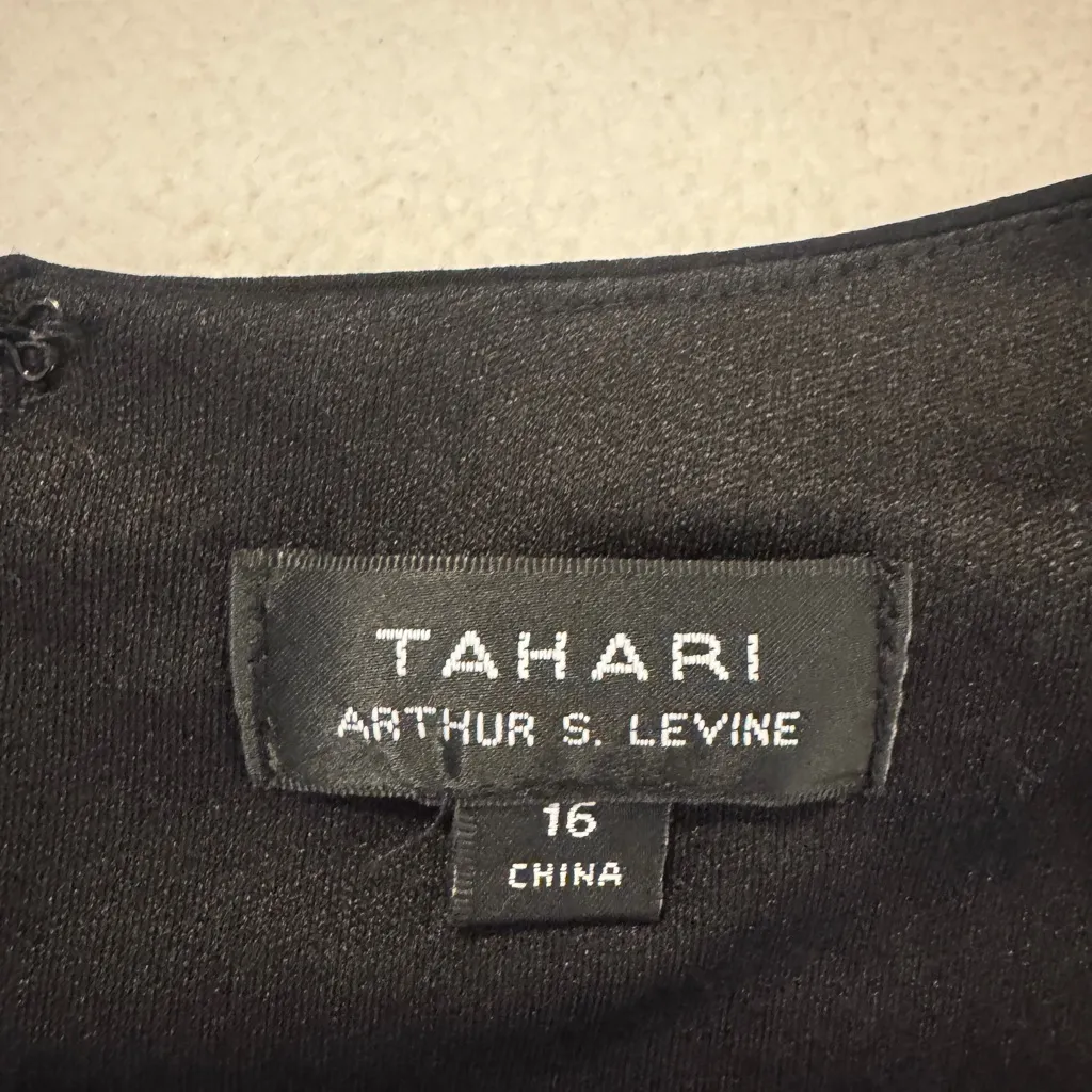 Women’s black Tahari Wide Leg Romper - Image 4