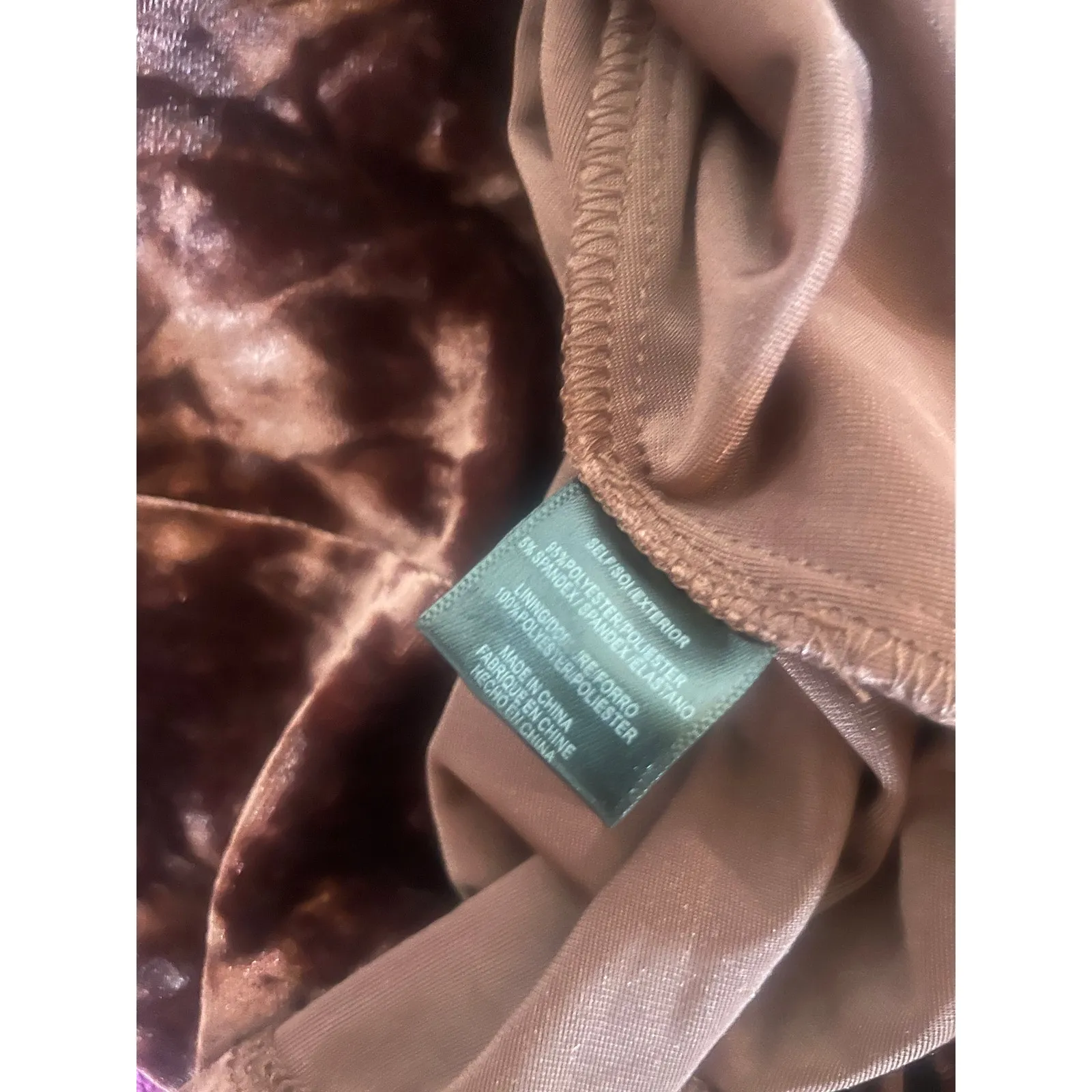 WAYF Erika Puff Sleeve Crushed Velvet Top Blouse REGENCY WHIMSY GOTH Size M - Image 5