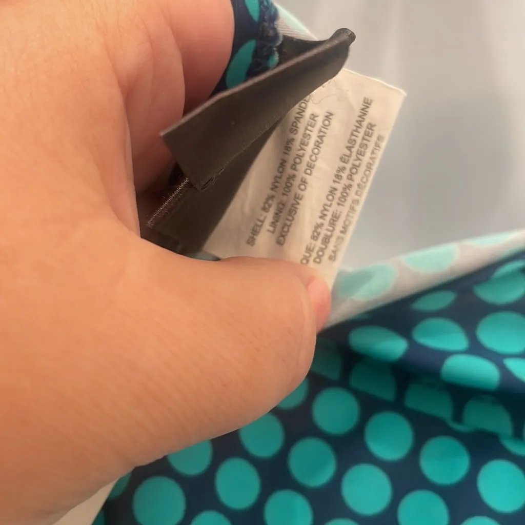 2/$30- Oh Baby blue polka dots swim top size M - Image 6