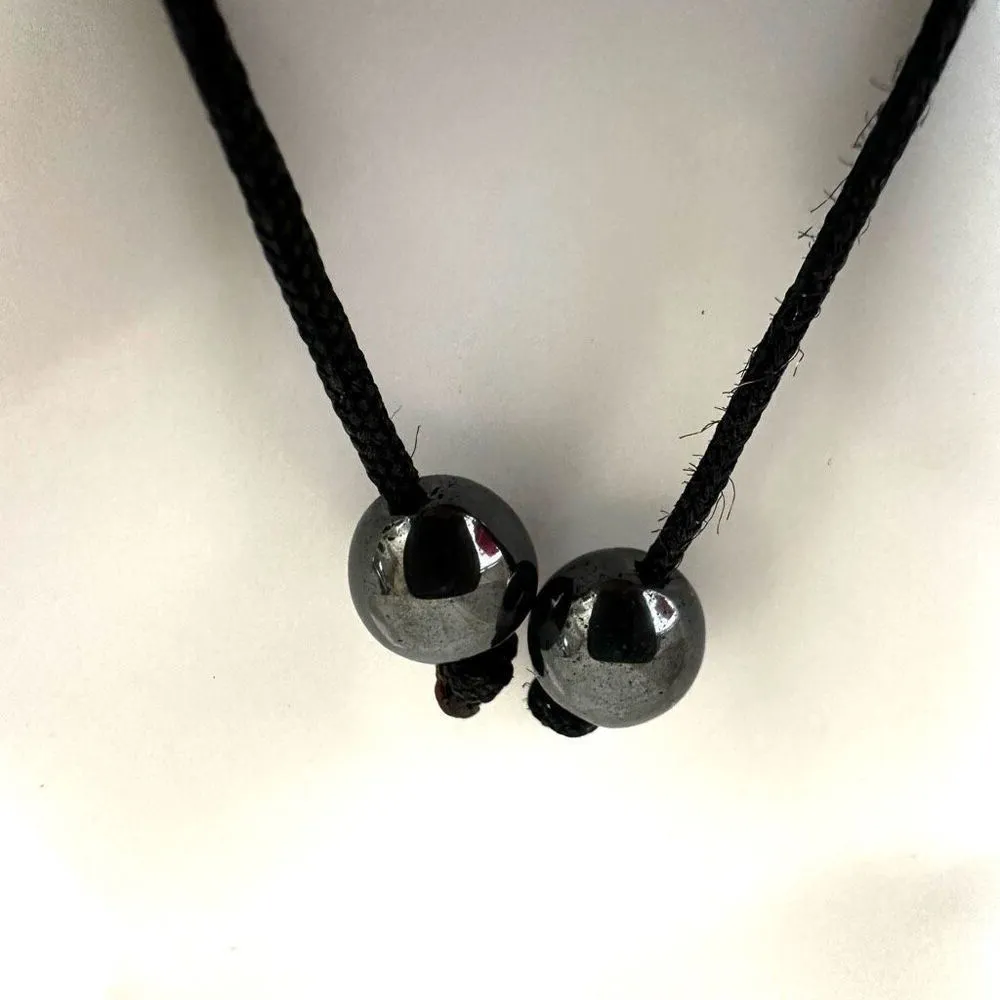 Rhinestone cross black cord adjustable bracelet Silver - Image 6