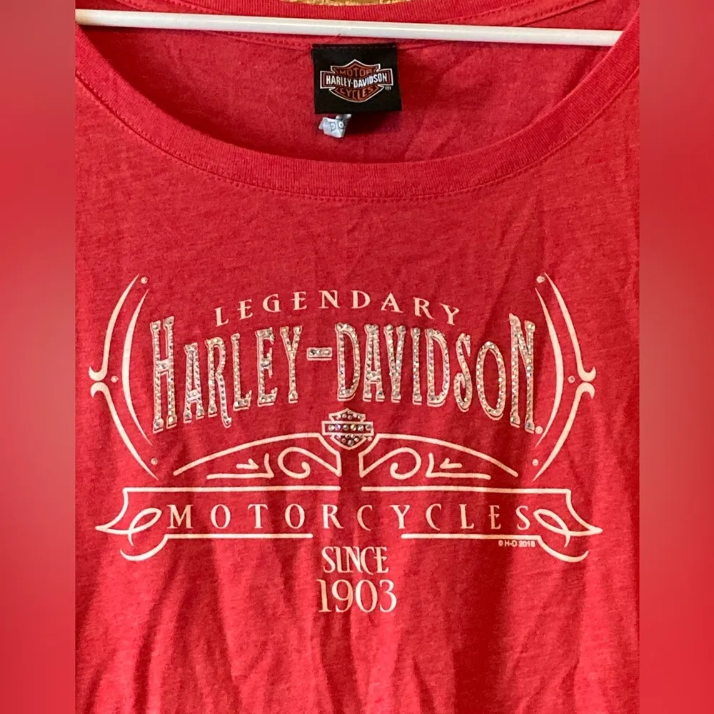 Harley-Davidson tee with rhinestone detail - Image 3