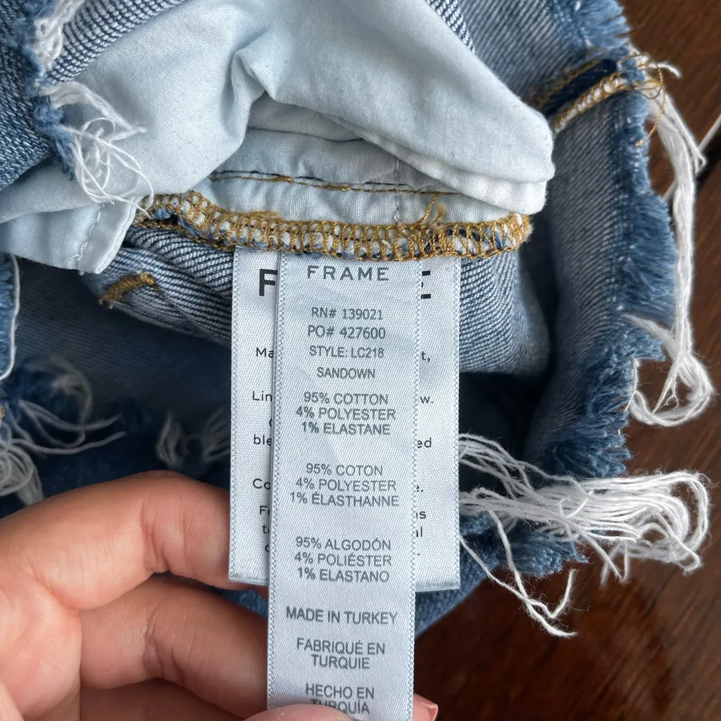 Frame Denim Le Cutoff Blue Jean Shorts - Image 4