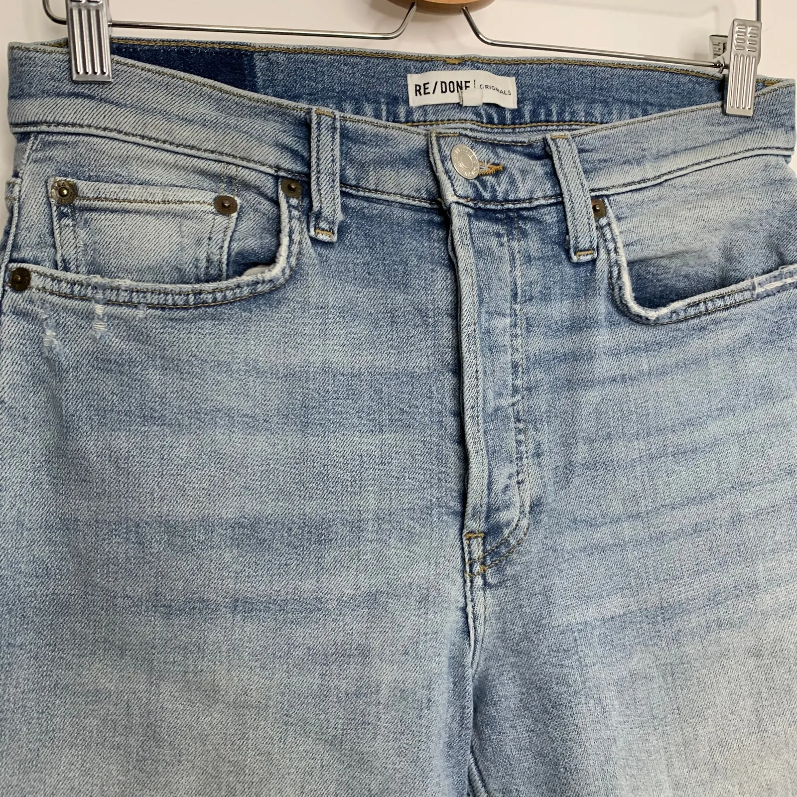 RE/DONE Originals High-rise Stove Pipe Jeans In Livedilight Womes Size 28 - Image 6