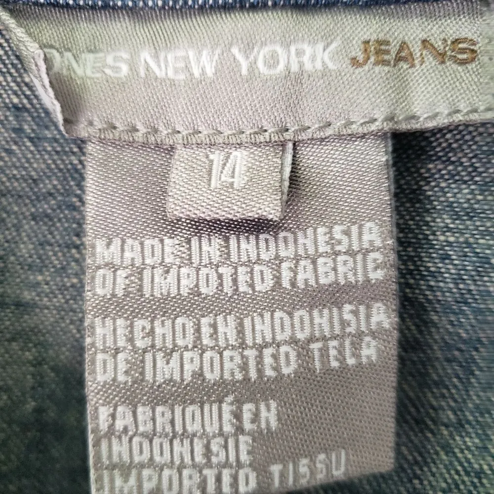 NWT Jones of New York Denim Jacket Size 14 - Image 4