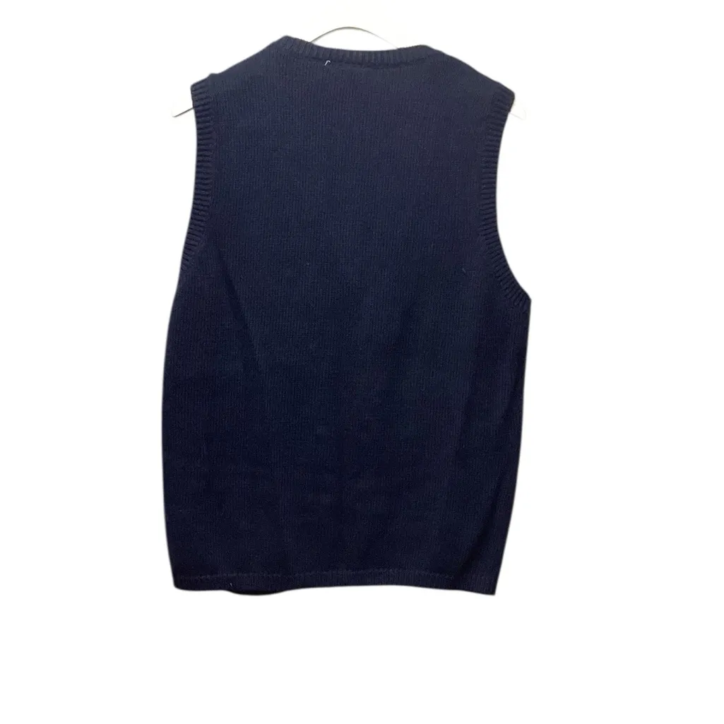 Capacity Vintage vest. Navy Winter Scene. Size Medium Blue - Image 2