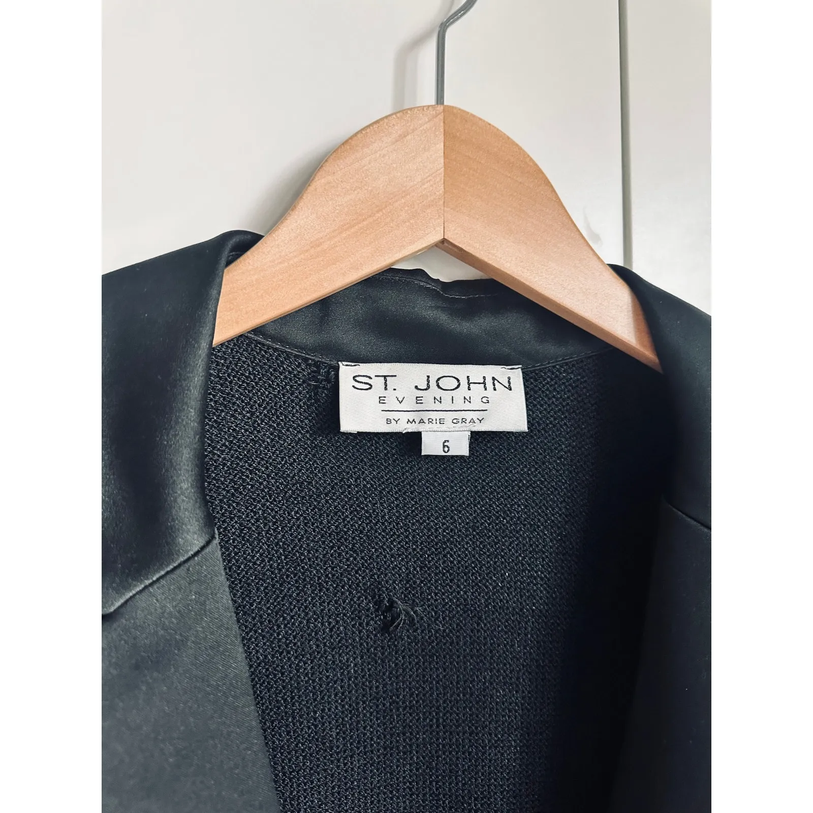 St John Evening Knit Evening Dress Size M 6Full Length Black Cocktail Holiday - Image 4