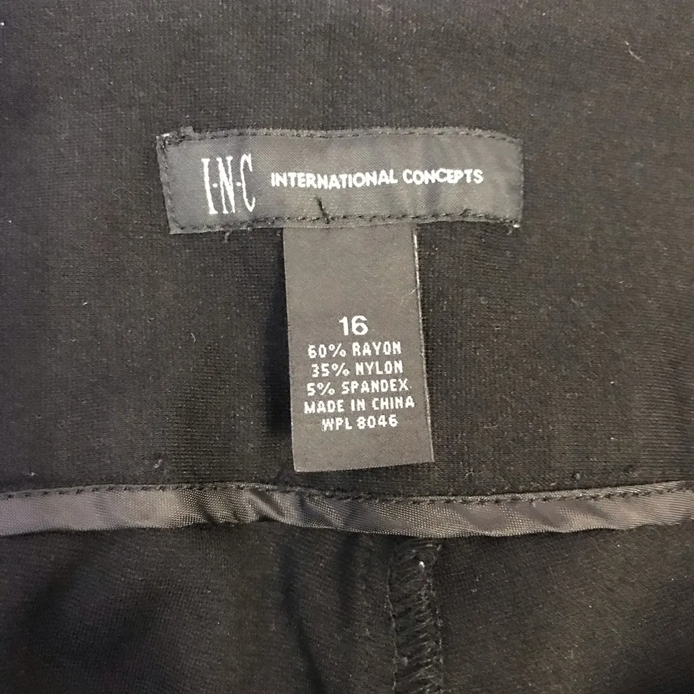 INC Wide Leg Black Pants - Size 16 - Image 4