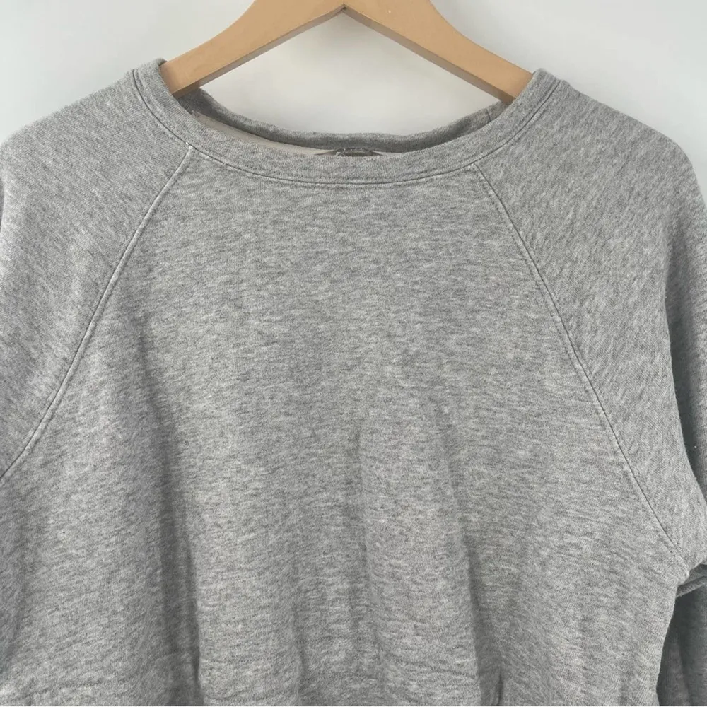 ATHLETA Sweatshirt Studio Cinch French Grey Pullover Tie Waist Size Medium - Image 5
