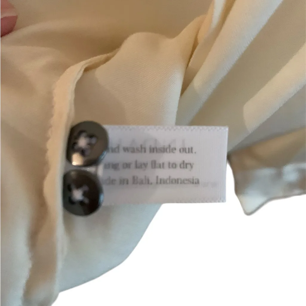 Indah Silk open tie front long sleeve top Revolve  size XS - Image 8