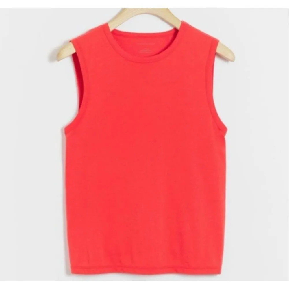✨Anthropologie Lianne Knot-Back Orange Sz Large Tank✨ - Image 2