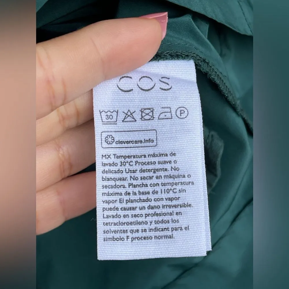 COS volume sleeve waisted dress size 4 - Image 10