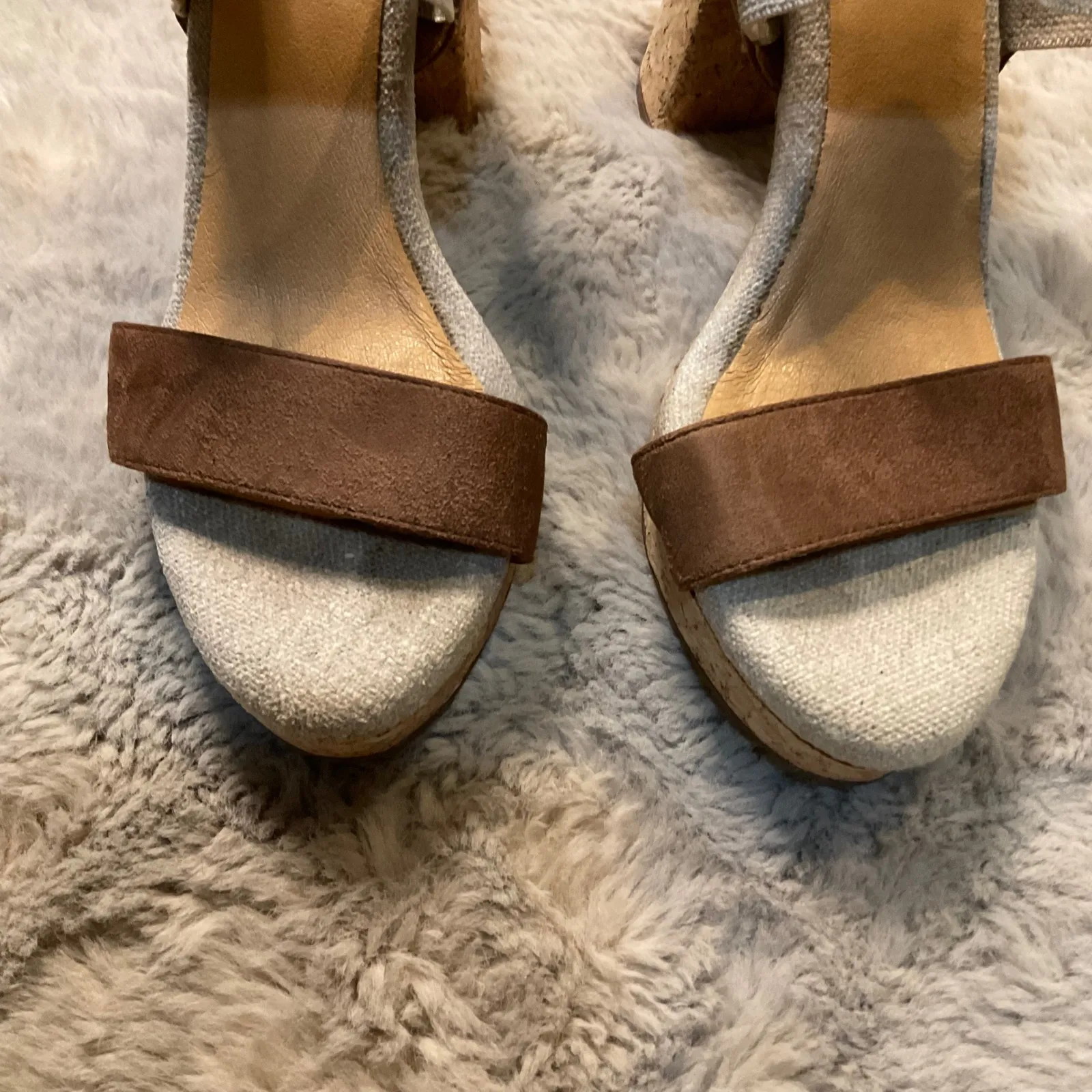 Yellowbox Amil Block Heeled Sandals Cork Platform Size 8.5 Womens - Image 3