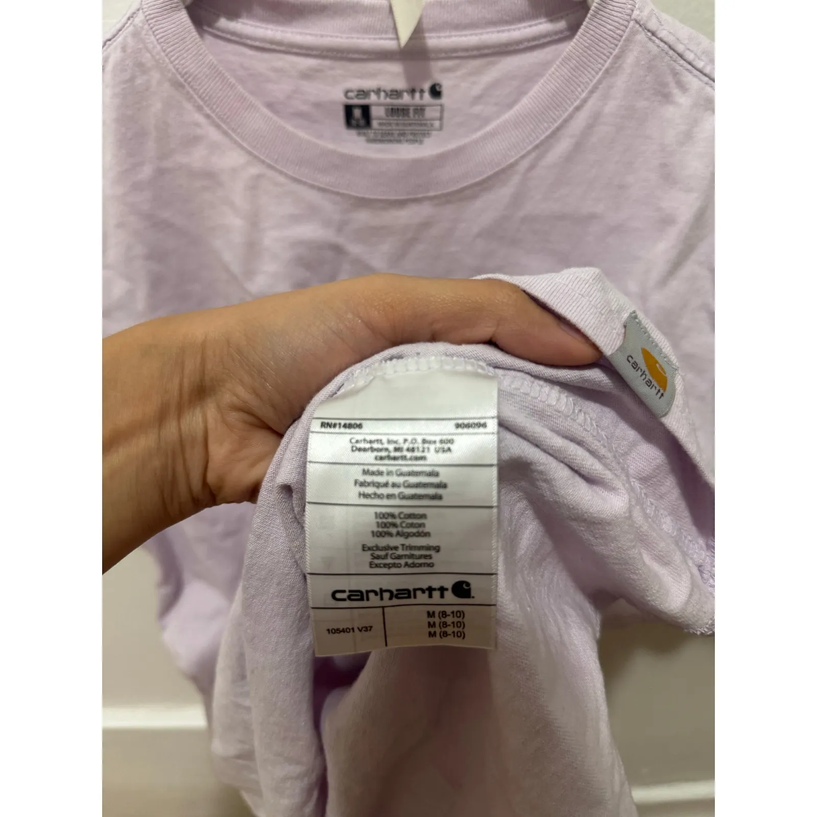 Carhartt Women's Size Medium Amethyst Fog T-Shirt Loose fit tee shirt - Image 9