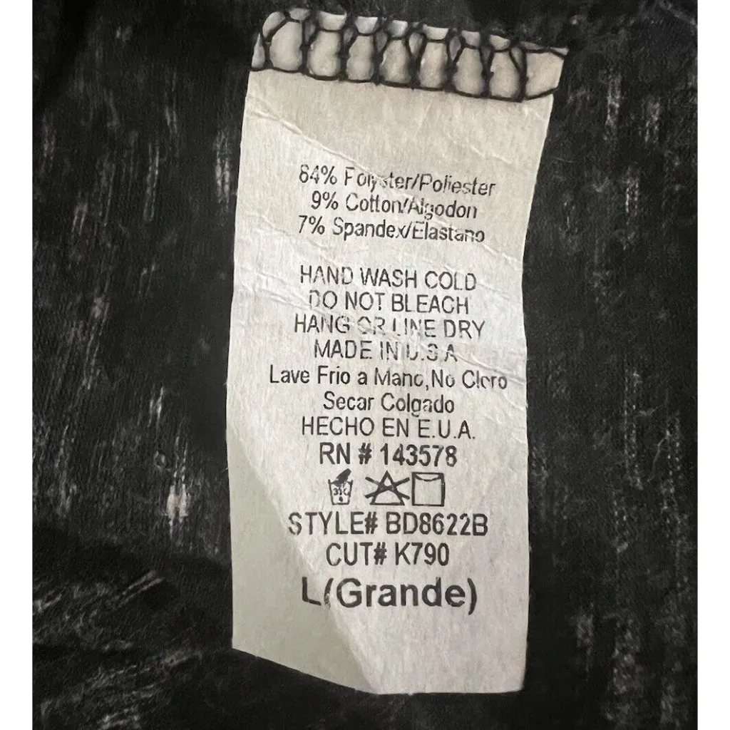 Black Bead  Long Sleeve Tunic Size Large ~ Black - Image 5