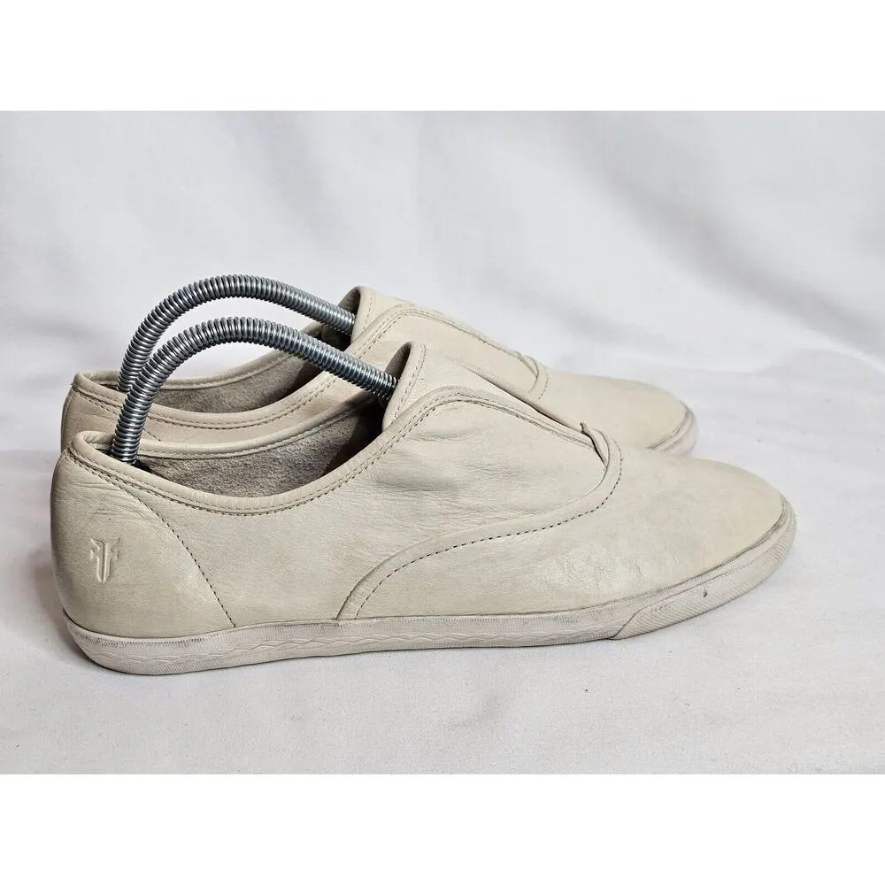 Frye Mindy Off White Leather Walking Casual Slip On Shoes Womens Size 10M - Image 2