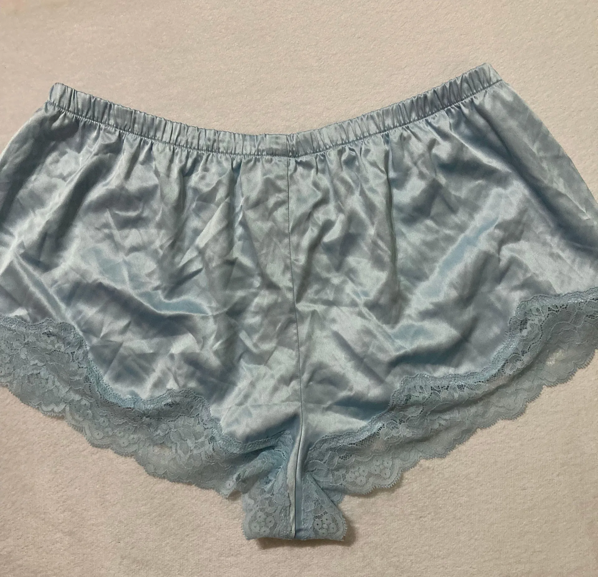 Satin Lace Tap Shorts M - Image 2