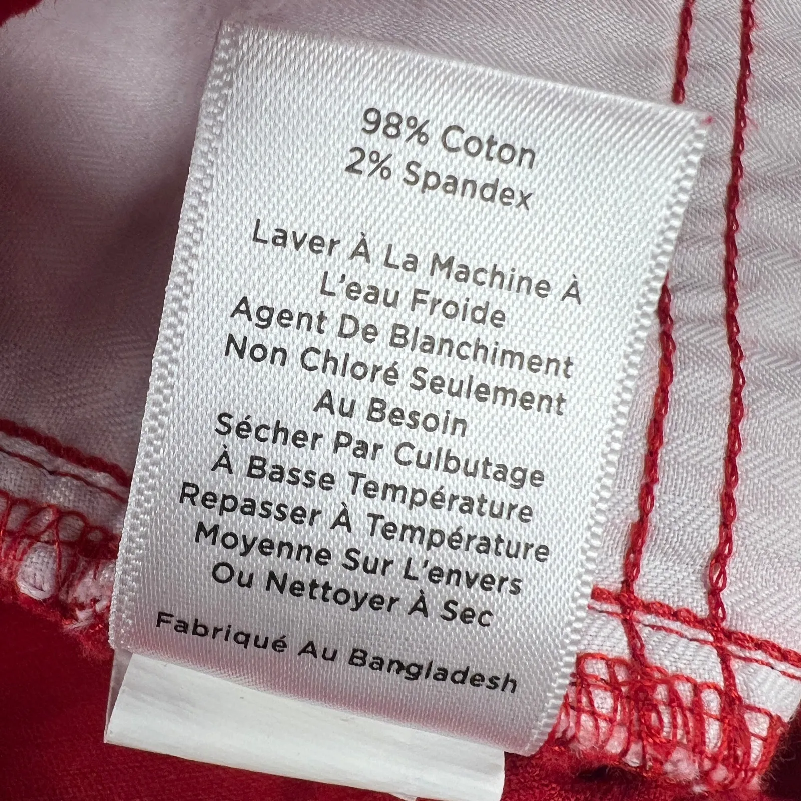 Talbots High Waist Straight Leg Corduroy Jeans Pants Cherry Red Size 14 - Image 7